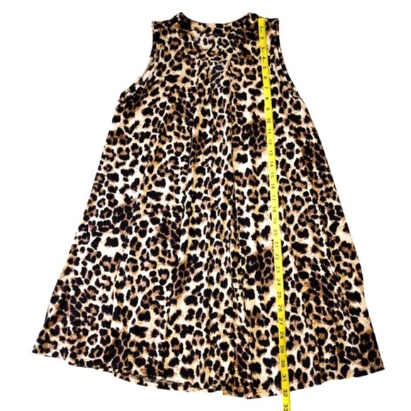 LEOPARD PRINT SLEEVELESS MINI DRESS SIZE SMALL! - Picture 5 of 7